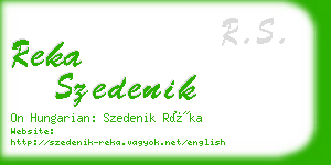 reka szedenik business card